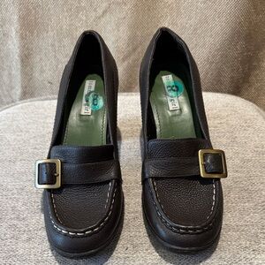 Tommy Hilfiger Black Loafers with Gold Buckle